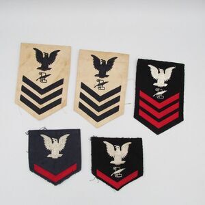 Vintage Navy Badge Patch Petty Officer Set of 5 Journalist WWII Airship